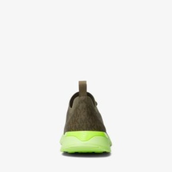 MICHAEL KORS Dax Knit Slip-On Trainer Stretch  44S3DAFP2D Olive NWT